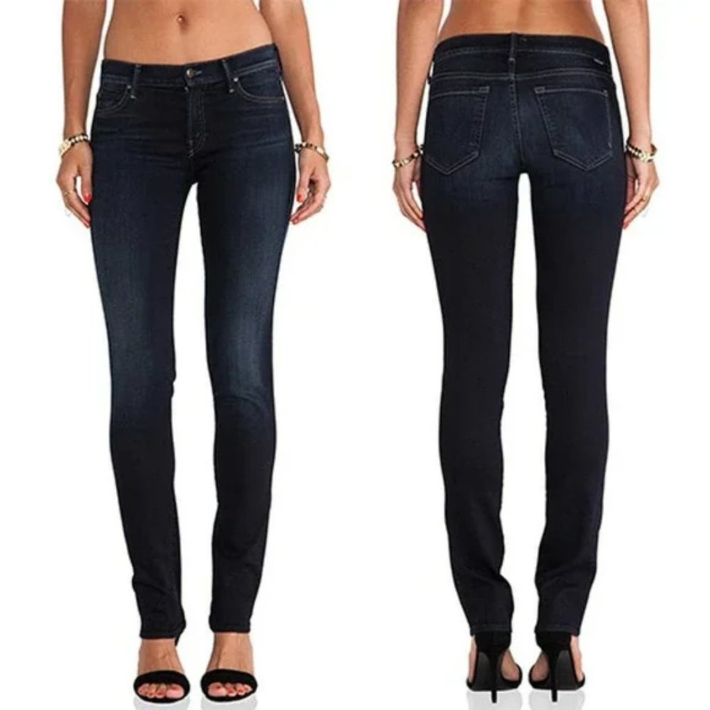 Mother The Looker The Rascal Skinny Jeans Stretch Women's Blue Size: 31 NWT